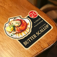 Autocollant de table personnalisé avec code QR, graphique pour restaurant, plusieurs designs, étiquette découpée, imperméable, résistant aux rayures, autocollant pour dessus de table