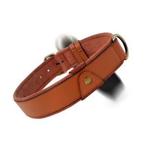 PURESPET <span class=keywords><strong>Collar</strong></span> de perro de cuero genuino ancho con patrón sólido personalizable con cintas ajustables para razas grandes - Product Image 6