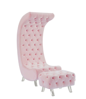 Mobilier de salon de beauté et manucure Fauteuil de pédicure à dossier haut Fauteuils de pédicure avec boucle en cuir et boucle en cristal