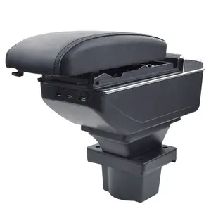 Vtear Skoda A5 팔걸이 상자 USB 충전 인터페이스 높게 저장 상자 중앙 상점 내용 팔 나머지 자동차 액세서리 부품