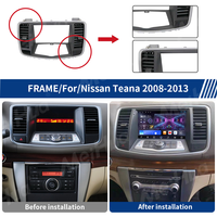 Kits de garnitures de tableau de bord de voiture personnalisés Meihua en ABS, accessoires de véhicule en ABS, cadre de façade de lecteur DVD pour Nissan Teana