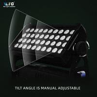 Lumière de scène sans fil 40x15W RGBW 4in1 Led City Color Dmx512 WDMX Dj Lights Outdoor IP65 Led Wall Washer Spotlight
