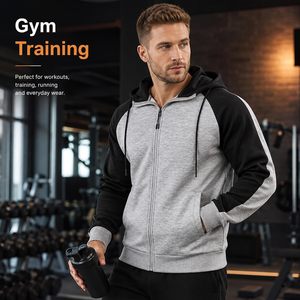 <b>Men's</b> Zip Up Hoodie <b>Fleece</b> Long Sleeve Hooded Sweatshirt Regular Fit Casual Wear - Product Image 4