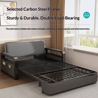 Sofá Cama Plegable de Doble Uso para Apartamentos Pequeños, Multifuncional, Extensible, con Tela Lavable y Estructura Metálica