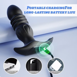 Massaggiatore Prostatico con 9 Modalità di Vibrazione, in Silicone Sicuro per il Corpo, Ricaricabile USB, Impermeabile IPX5, con Telecomando, per Uso Anale - Product Image 3