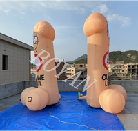 Ballon gonflable géant en forme de pénis/coq argenté en vente chaude