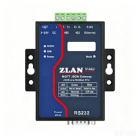 Passerelle Ethernet industrielle ZLAN5144J, série RS232 RS485 RS422, Modbus RTU vers TCP MQTT JSON, module d'acquisition de données en stock