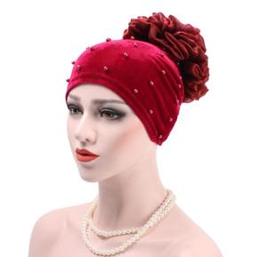 Gorro Turbante Deportivo de Moda Africana para Hombre con Perlas, Pañuelo de Terciopelo al por Mayor para Uso Deportivo - Product Image 1