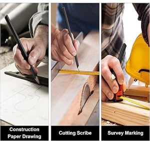 Crayon de charpentier en bois octogonal carré, promotion, personnalisé, pour la menuiserie, la construction, les maçons, avec logo personnalisé - Product Image 6