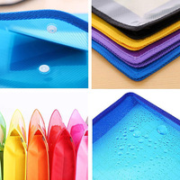 Organisateur de dossiers extensible imperméable en PP de couleur personnalisée, épaissi, avec porte-cartes