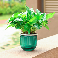 Nouveau design 2023 : Jardinières auto-arrosantes suspendues en plastique écologique pour plantes d'intérieur/extérieur, pots de fleurs avec drainage pour centres commerciaux