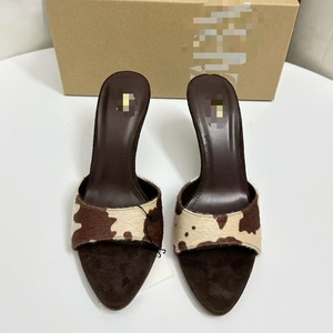 F11015 ZA Chaussures Femme Vente en Gros Dames <span class=keywords><strong>à</strong></span> Enfiler Talons Aiguilles Fines Chaussons Marron Soldes Chauds Sandales <span class=keywords><strong>à</strong></span> Talons Bout Pointu Chaussons En Stock - Product Image 6