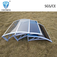 Canopée en polycarbonate solide, auvent d'extérieur en feuille colorée, canopée
