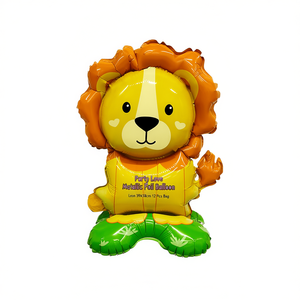 Globo de aluminio con diseño de león para fiesta, 39x58 cm, metálico, decoración de cumpleaños para niños - Product Image 1