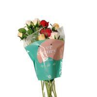 CPP zak met opdruk van aangepast logo, hitteverzegeld, trapeziumvormig, voor bloemen