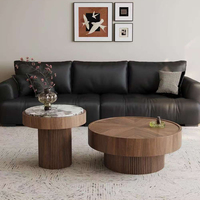 Modernes Rundes Holz-Couchtisch-Set Beliebter Wohnzimmer-Teetisch Hochwertiges Apartment-Luxus-Couchtisch-Set