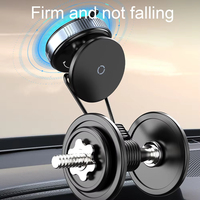 Support de tablette et de téléphone mains libres magnétique à double bras réglable et rotatif à 360°, étanche, pour voiture et bureau, avec ventouse