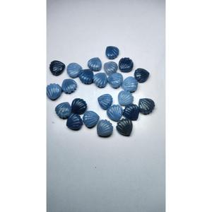 Opale bleue naturelle 12x12mm, coquille d'opale, pierre précieuse bleue, opale naturelle pour bijoux, pierre précieuse en vrac, opale bleue - Product Image 3
