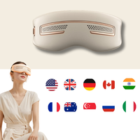Masseur oculaire chauffant et rafraîchissant avec musique Bluetooth, 12 têtes de massage, température réglable, appareil de soin des yeux rechargeable