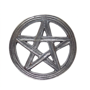 Adorno de Pared Metálico Ecológico Hecho a Mano con Pentagrama de Níquel y Acero Inoxidable de 4x4 Pulgadas para Decoración Navideña del Hogar - Product Image 1