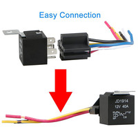 Relay Otomotif Tahan Air 12v 5pin 40a Mobil V 5 dengan Soket Praktis