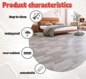 Autocollant <span class=keywords><strong>de</strong></span> sol en vinyle <span class=keywords><strong>de</strong></span> luxe imperméable LVT Auto-adhésif Dos sec Carrelage <span class=keywords><strong>de</strong></span> sol en vinyle <span class=keywords><strong>PVC</strong></span> - Product Image 6