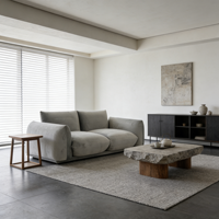 Canapé modulaire sectionnel moderne en tissu velours, minimaliste, rembourré, deux places, pour salon et hôpital