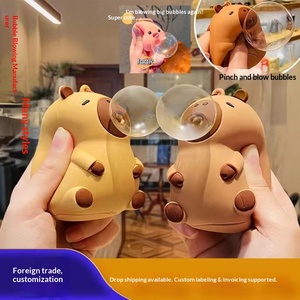 Popular Viral Capybara Stress-Relief Rubber Squishy <b>Toy</b> Pinch Fun Model with Bubble-Spewing Slow-Rebound Features Unisex Gift - Product Image 2