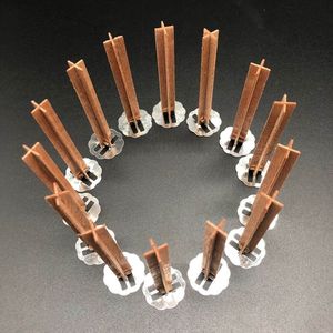 Bougies en cire de soja naturelle de 13 mm de largeur, sans fumée, sans flamme, écologiques, avec mèche en bois croisée et support métallique, style européen, en pot - Product Image 3