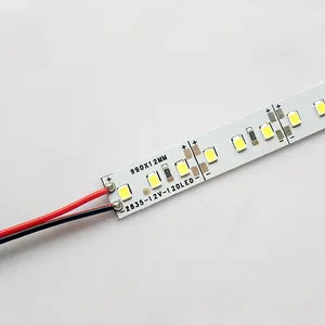 12 мм Ширина PCB алюминия ультра тонкие прокладки СИД SMD28350 led жёлтый декоративный светодиодный Дюралайт для тонкое светодиодное освещение ящика