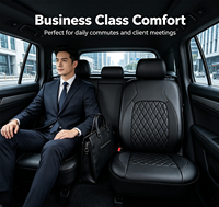 Housses de siège auto MELCO, ensemble complet, luxe, cuir matelassé, protection PVC, universelles, compatibles airbag, pour berline, SUV, camionnette