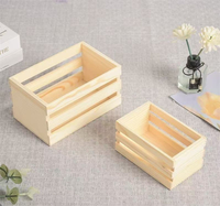 Boîte de rangement décorative vintage en bois de pin poli, réutilisable et lavable, pour fruits et légumes, vente en gros