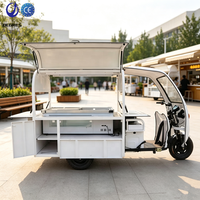 Tricycle électrique pour boissons, chariot mobile personnalisé avec logo, 1000W, chariot de vente, stand à hot-dogs, chariot Tuk Tuk, 3 roues, tricycle