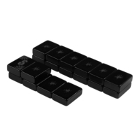 Ensemble de Mahjong portable classique monocouche noir Carreaux acryliques Mahjongg Carreaux 36mm Ensemble de Mahjong chinois