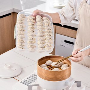 Conteneur de stockage Boîte de congélation pour boulettes de raviolis Boîte de rangement pour boulettes de cuisine empilable réutilisable - Product Image 2