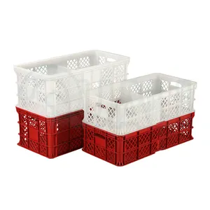 Quali Inner Block Crate Vented Style Plastic Tomato Crate Folding Vegetable Crate