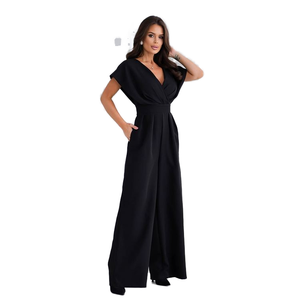 Conjunto de 2 piezas de pantalón corto y blusa de manga larga con cuello redondo para mujer - Estampado de dibujos animados en satén, corte holgado formal con pierna ancha y bolsillos - Product Image 1