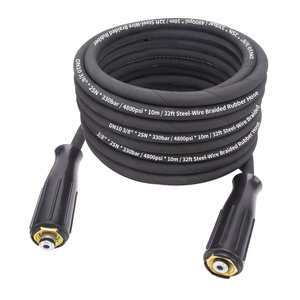 DN10 3/8 "* <span class=keywords><strong>1SN</strong></span> <span class=keywords><strong>2SN</strong></span> резиновый шланг для мойки давления гидравлический шланг в сборе с большой гайкой M22 поворотные соединители - Product Image 3