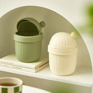 Simpatico cestino ribaltabile per bagno Vanity Desktop cestino Mini pattumiera con coperchio bidone della spazzatura in plastica bidone della spazzatura - Product Image 3