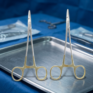 Instrumentos de Belleza Melpex, Portaagujas Quirúrgico Ti-12015 de 6 Pulgadas con Anillo Dorado, Certificado CE, Juego de Instrumentos de Hemostasia Manual Clase I - Product Image 4