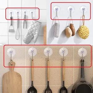 Ganchos de Ventosa de PVC de 25 mm para Vidrio, Toallero, <span class=keywords><strong>Colgador</strong></span> de Pared para Cocina y Baño, Ventosas - Product Image 4