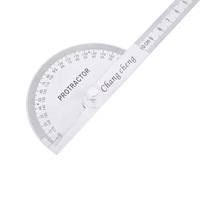 0-10cm Busur Derajat 180 Derajat Logam Alat Pengukur Sudut Penggaris Sudut Alat Pertukangan Kayu Penggaris Pengukur Sudut Goniometer