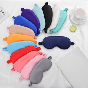 Wholesale Custom Logo High Quality Blindfold Satin Silk Sleeping Eye Mask with Elastic Band Breathable Travel Sleep Eye Mask
