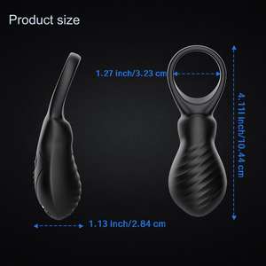 Lootee LS0008 <span class=keywords><strong>Plug</strong></span> Anale Nero con Blocco Ritardato e Risonanza per Uomo, con Telecomando, Vibratore per Coppie, Prodotto <span class=keywords><strong>in</strong></span> GUA - Product Image 6