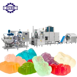 Sıcak satış tam otomatik şeker üretim hattı sakızlı şeker yapma makinesi ekipmanları
