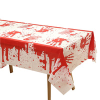 Chemin de table rectangulaire en PEVA anti-taches 4 couleurs, thème Halloween Horreur, tendance, pour la décoration