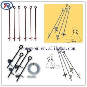 Steel Ground Screw Pole Earth Anchor / Powder Coated Paint Ground Anchor for <strong>Fixed</strong> Vineyard <strong>Post</strong> - Product Image 5