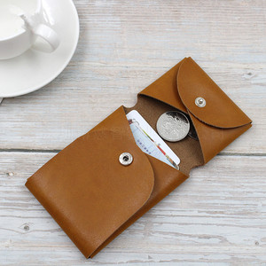 Creative double-pocket coin purse, retro faux leather key pouch, coin holder, multi-functional portable headphone <b>case</b> - Product Image 1