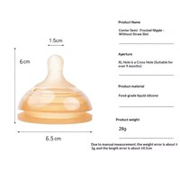 Adaptador Hi-Nursing para Biberones, Accesorios Libres de BPA, Tetinas de Silicona, Boquillas de Paja, Reemplazo de Boca Ancha para Bebés, Flujo Lento, 60 mm