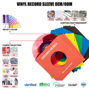 Fabrieksgemaakte op maat bedrukte logo 7 12 inch premium zuurvrije beschermende multicolor papieren hoesjes transparante LP kartonnen vinyl platenhoezen - Product Image 1